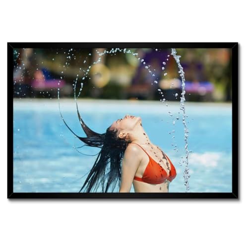 Nager dans la piscine poster encadré blanc 60 x 40 cm pour une ambiance spa à la maison