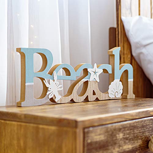 TideAndTales Coastal Room Decor Set of 3 Wooden Signs: Beach, Ocean and Sea - Coastal Art for Beach House or Office, Nautical Themed Room Decor, Ocean Bathroom Decorations - Image 7