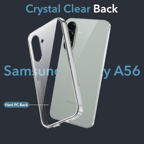 Image of DIZORO Compatible with Samsung Galaxy A56 5G Back Cover Case Clear,[ Anti Yellow ][Military Grade Protection] Hard PC Back Cover Transparent