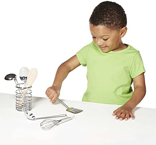 Melissa & Doug Cooking Utensil Set | Pretend Play | Play Food | 3+ | Gift for Boy or Girl