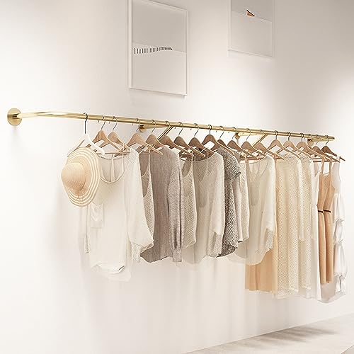 Présentoir à vêtements mural or de qualité boutique de luxe - 8