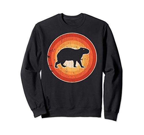 Capybara Retro Vintage 60s 70s Men Women Gift Rodent Animal Sweatshirt