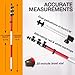 DMITER Professional Surveying Prism Pole, Adjustable Aluminum Pole, with Adapter and Twist Lock Metric-Inch Dual Scale (15FT/4.6m)