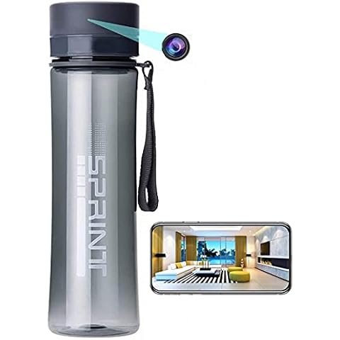 CXSMKP Mini Wifi Spy Camera Water Bottle, HD 4K Hidden Camera Wireless Portable DIY Nanny Cam,Security Surveillance Cameras, for Indoor/Outdoor Cover