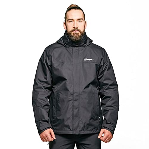 Berghaus Men's RG Alpha 3-in-1 Waterproof Jacket with Removable Fleece Black/Black XXL