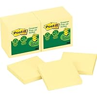 Post-it Greener Pop-up Notes Canary Yellow 76x76mm R330RP-12YW (Pack of 12)