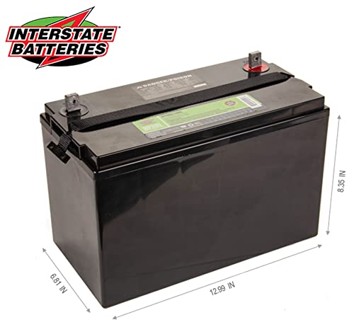 Interstate Batteries 12V 110Ah Group 29 Deep Cycle Battery (Dcm0100L) Sla Agm Mobility Replacement Battery For Wheelchair's, Rv's, Camper's, Wkdc12-100P, Dcs-100L, 12-100P (L Terminal) #TOP1