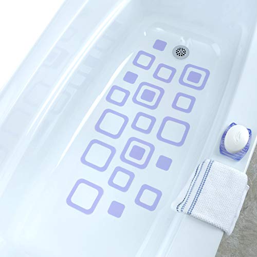 Adhesive Square Bath Treads - Purple