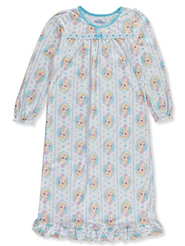 AME INTL Girls Frozen Elsa Granny Gown Sleepwear Size 10 White