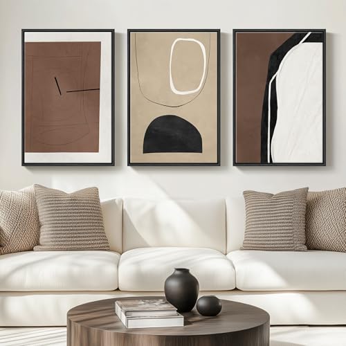 Framed Large Modern Abstract Wall Art for Living Room, Set