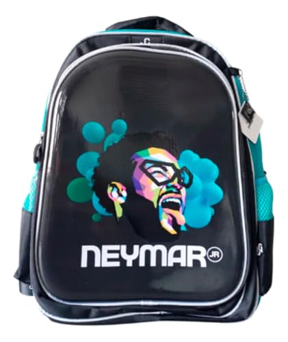 Mochila Escolar Neymar Jr Licenciada Original Com Estojo Grande Infantil Reforçada (Azul)