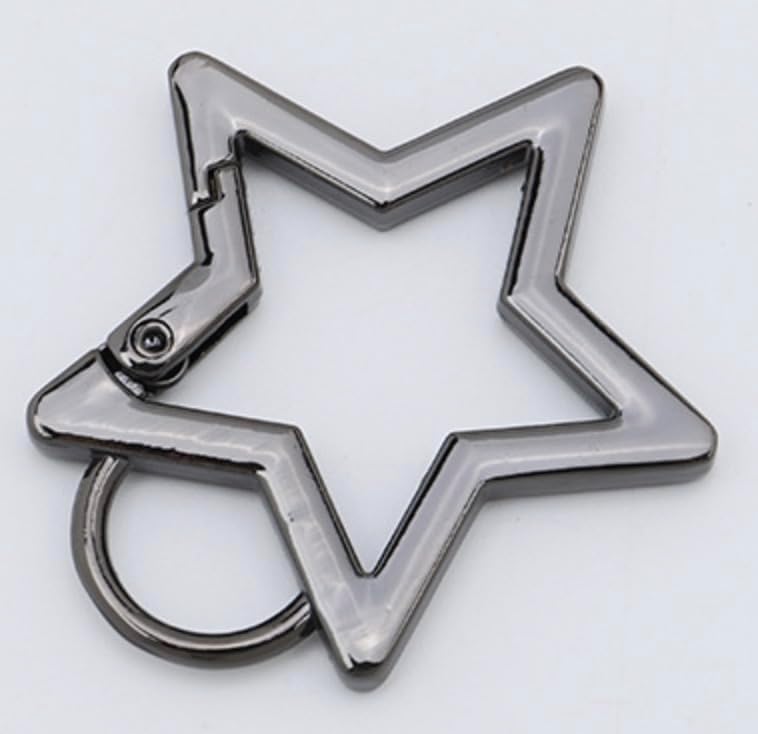 Star Shaped Stainless Steel Keychain Clip Carabiner Snap Hook Holder Star Carabiner Hook Clip Key Holder for Keys and Wallet with Key Chain Rings,Keychain Carabiner Accessory - Image 4