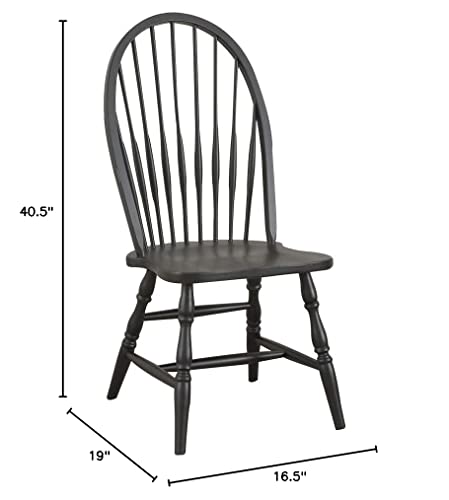 Carolina Classic Cottage Windsor Chair, Antique Black #TOP2