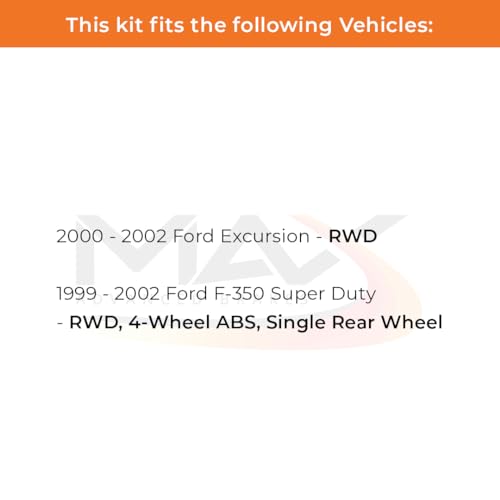 Image of Max Advanced Brakes Front & Rear Brake Kit Compatible With 2000-2002 Ford Excl.ursion F350 Super Duty RWD Replacement Premium OE Disc Brake Rotors and Ceramic Brake Pads