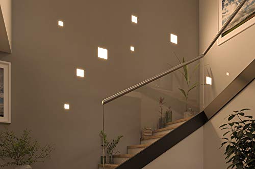 Paulmann 92397 LED Panel recessed luminaire Veluna VariFit IP44 Neutral White 125x125mm Rectangular incl. 1x8.5 watt Ceiling luminaire Satin Ceiling lamp Plastic Living Room lamp 4000 K - Image 2