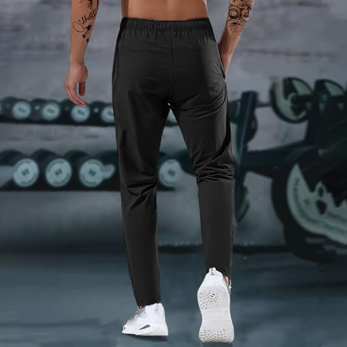 Men's Sweatpants Lightweight Active Pants Quick Dry for Running 、Jogging 、Yoga、Golf with Zipper Pockets3