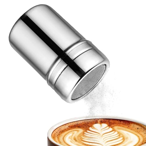 Spargitore per zucchero a velo in acciaio inox – Spargitore per cacao – Spargitore per cioccolato – Spargitore per cacao a maglia fine – Colino per cacao in polvere di cioccolato (L)