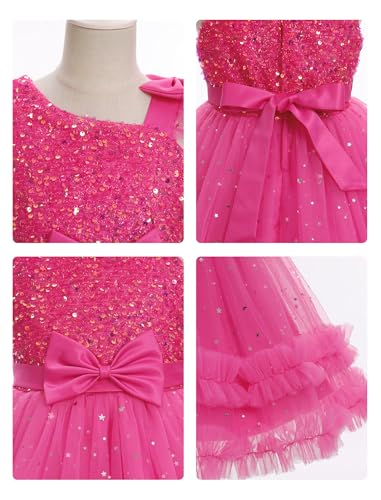 IDOPIP Toddler Baby Girls Sequin Butterfly Tutu Dress Pageant Wedding Flower Girl Dress Princess Birthday Party Tulle Gowns4