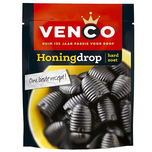 Venco Honingdrop 235g I Süße Honig Lakritz Drops aus den Niederlanden I Holländische Lakritze I Zoete Drop aus Holland