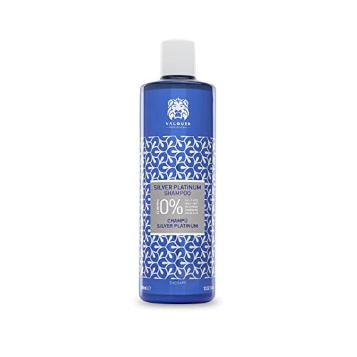 Válquer Profesional Champú Zero Silver Platinum. Sin sulfatos, sal ni siliconas. Cabellos blancos, grises y rubios, matizador 400 ml