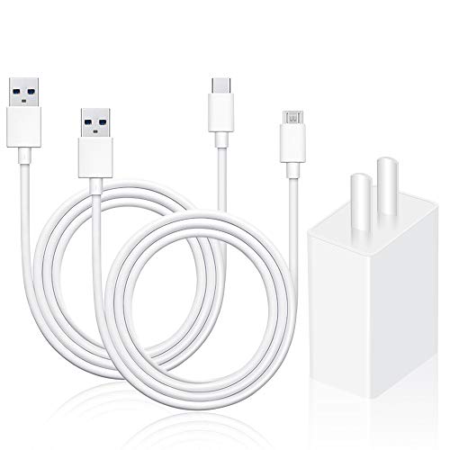 Boosting Travel Multi Function Wall Dual USB Charing Port Power Adapter Type C Male to USB 2.0 Cable w/USB Data Sync Charging Cable Compatible with ZTE Grand X Max 2 Z988