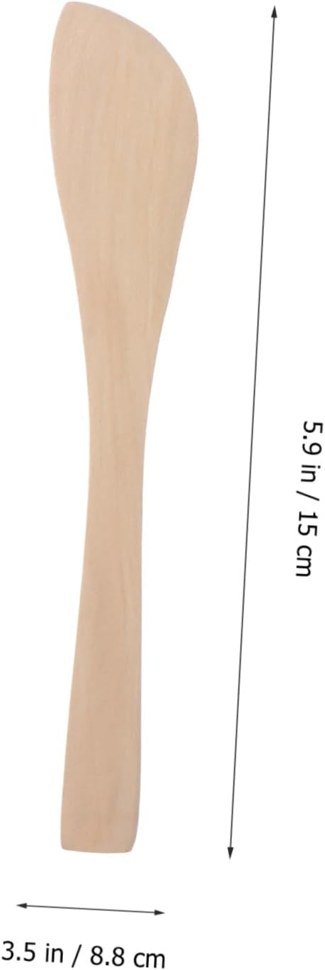 Wooden Dumpling Filling Spoon Spreaders 20pcs for Cream and Mask
