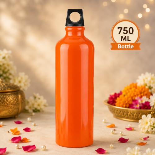 Image of Oblivion Rakhi Set of 2 for Brothers with Reusable Orange 750ml Water Bottle, Om Peacock Feather and BRO Sunglasses Rakhi, Roli Chawal, Shagun Coin and Greeting Card