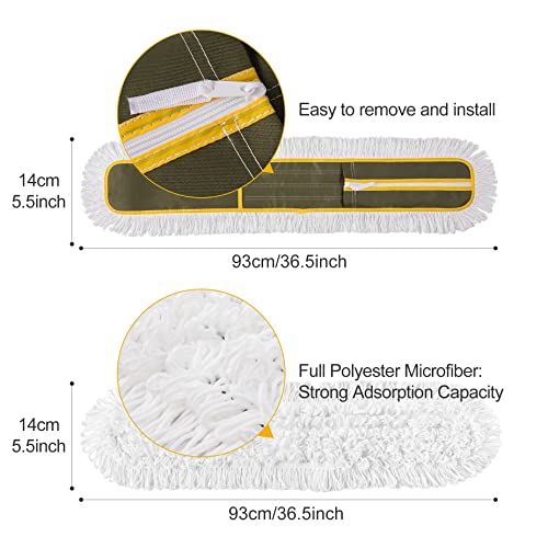 Microfiber Mop Pads 2 Pieces Just Fit Cleanhome 36" Industrial Dust Mop: B08R3F1Zzm,Green #TOP5