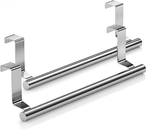 Lista de Accesorios para colgadores de garaje los 5 más buscados. 43 Timotech Toallero de Acero Inoxidable, Colgador de Toallas para Baño, Toallero para Baño para Colocar sobre la Puerta, para Ajuste Universal sobre Puertas de Armario, Paquete de...