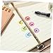 Gadpiparty 12sheets Tear Resistant Page Reinforcement Stickers Adhesive Hole Protectors for Binders and Notebooks