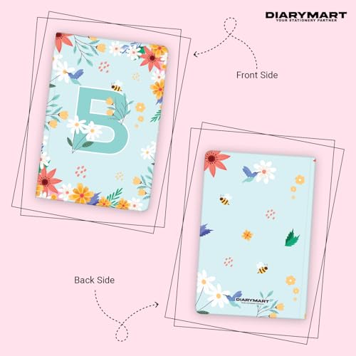 Image of Initial B Premium Soft Bound Notebook Diary for Girls and Women (B6, 90 GSM, 160 Ruled Pages) Floral Design Notebook Journal Diary
