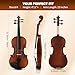 MUSTAR Violin, 4/4 Violin for Beginners, Classic Violin 4/4 Full Set with Bow, Rosins, Hard Case, Mute, Fingerboard Stickers, Shoulder Rest, Beginner KIt for Adults,Kids