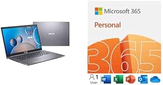 Microsoft 365 Personal + ASUS VivoBook 14 X415 Thin and Light Laptop, 14” FHD Display, Intel® Core™ i3-1115G4 Processor, Intel UHD Graphics, 8GB DDR4 RAM, 128GB PCIe SSD, Windows 11 Home, X415EA-AS31