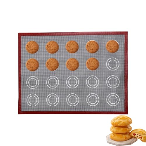 Tappetino da forno in silicone - Teglia da forno per macaron, fodera per biscotti | Tappetino da forno in silicone per macaron, stampa fronte-retro