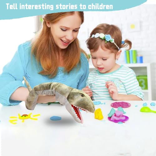 Lilizzhoumax Simulation snake Hand Puppet Plush Toy Stuffed Animal handpuppet Fluffy snake Cute Role-Playing Child Interactive Early Education Toys Home Decoration Animal Toys Gift for Kids - Image 4