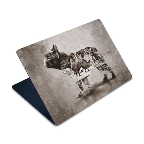 Skin vinyle MacBook Air 15 M2 2023 design bouledogue français autocollant