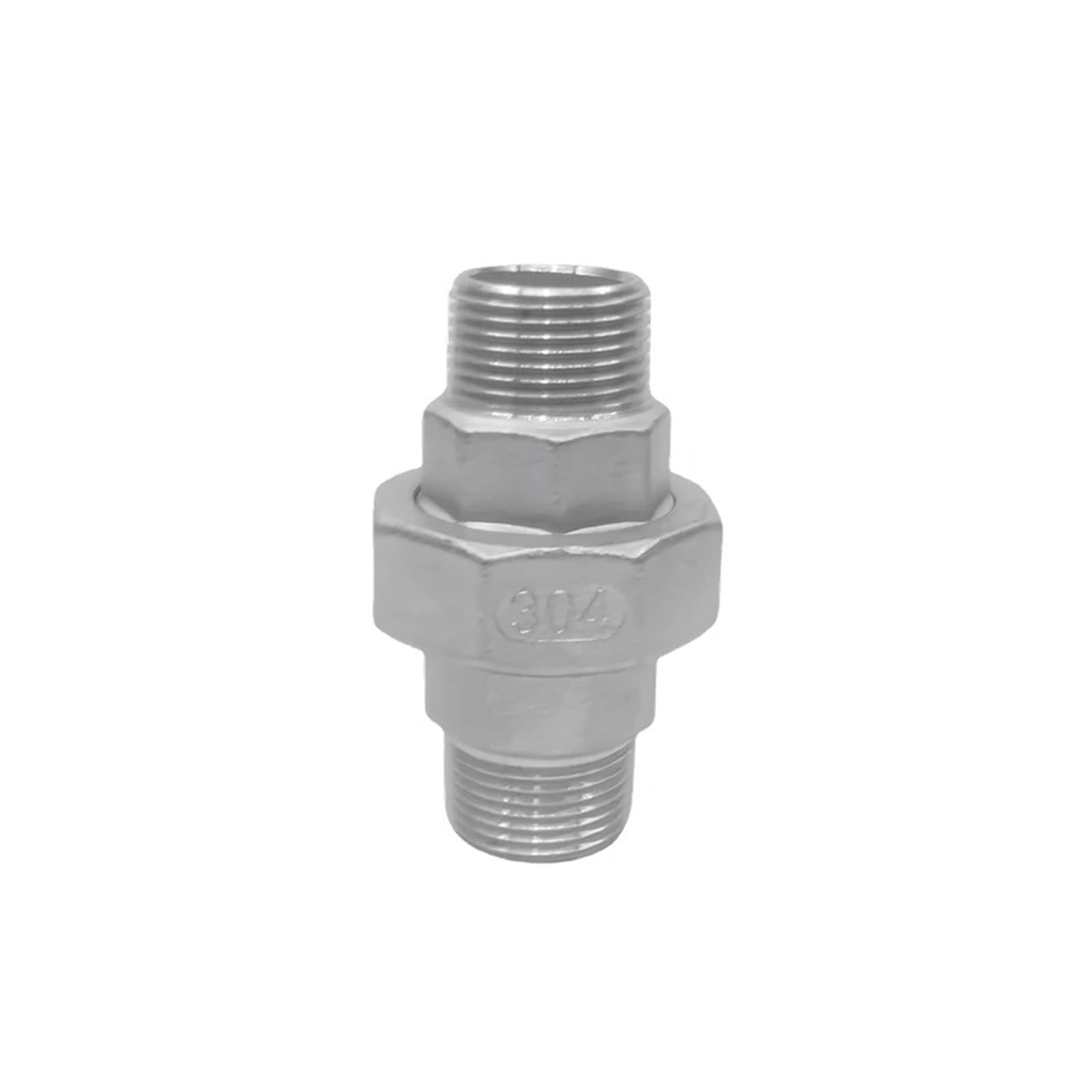 LLBOGRGGN 304 Stainless Steel Union Joint Coupling 2" BSP Male Thread Cast Pipe Fitting