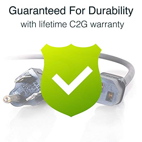 C2G Universal Power Cord, Computer Extension Cord with 16 AWG Power Cord, 8 Foot Computer Power Cable, Black, 1 Count, NEMA 5-15P to IEC C13, C2G 29928 - TAA Compliant by C2G - Image 5