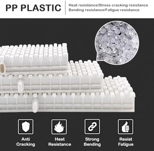 Swimming Pool Drainage Grating Cover - Durable PP Plastic Overflow Grate Strip for Walkways, Balcony, Shower - White Spliced Grille (1pc, 30x100cm)