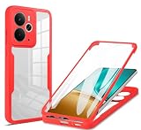 COMAKU Etui na Oppo Reno 14 Pro 5G, pełna obudowa z wbudowaną osłoną ekranu, wytrzymała ochrona, odporne na wstrząsy, smukłe etui do Oppo Reno 14 Pro 5G, czerwone