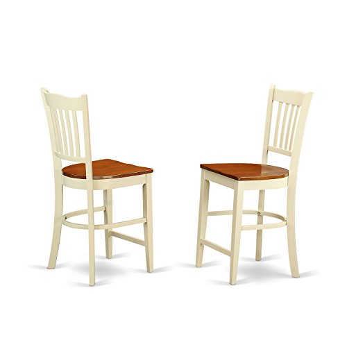 East West Furniture Edgr3-Whi-W Dining Set, 3-Piece #TOP3