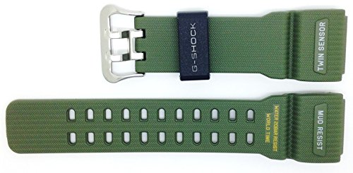 Casio 10517710 Genuine Factory Replacement Green Resin Band fits GG-1000-1A3