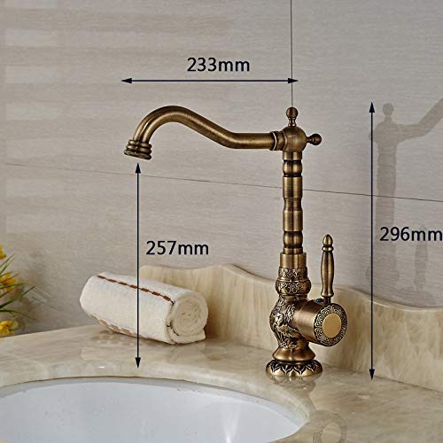 Robinet de lavabo à long bec pivotant pour éliminer les éclaboussures