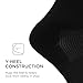 Feetures High Performance Max Cushion Classic Crew Sock for Women & Men - Moisture-Wicking Athletic Socks - Black, L (1 Pair)