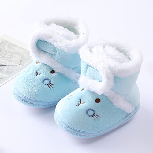 Newborn Baby Boys Girls Winter Fleece Boots Cute Animal Style Cold Weather Kids Warm Faux ??? Snow Shoes3