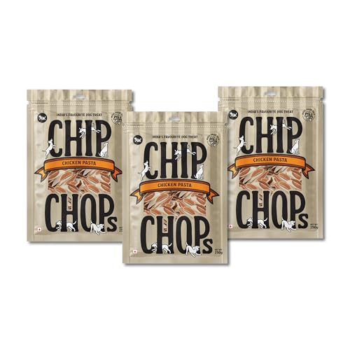 Image of Chip Chops Chicken Pasta Dog Treats, High Protein and Low Fat Healthy Snacks, Training and Reward Treats Suitable for All Dog Breeds 250g - Pack of 3