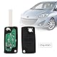 Briny River Autoradio Schlüssel Fernbedienung Chip ID46 4 Tasten Kompatibel mit Peugeot 1007 807 Kompatibel mit Citroen C8 (HU83)