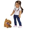 American Girl Truly Me 18-inch Doll Pet Daffodil Doodle Dog with Magnetic Mouth to Hold Her Barbell Toy, For Ages 6+