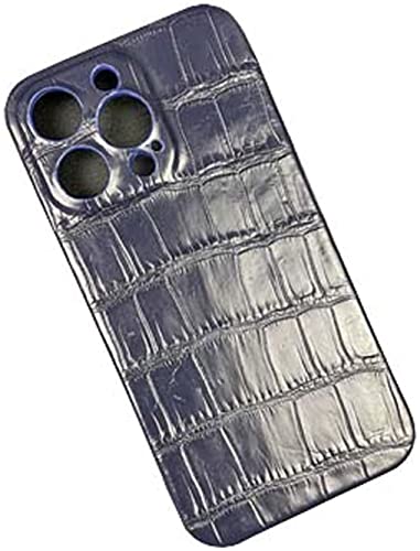 Coque iPhone 13 en cuir crocodile KANUZ avec protection caméra chic