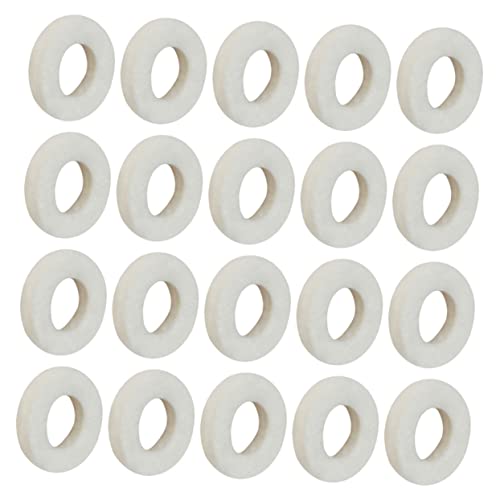 Holibanna 20pcs Trumpet Felt Washers Durable Replacement Pads for Trumpet Keys Comfortable and Lightweight Instrument Accessories for and Cornets